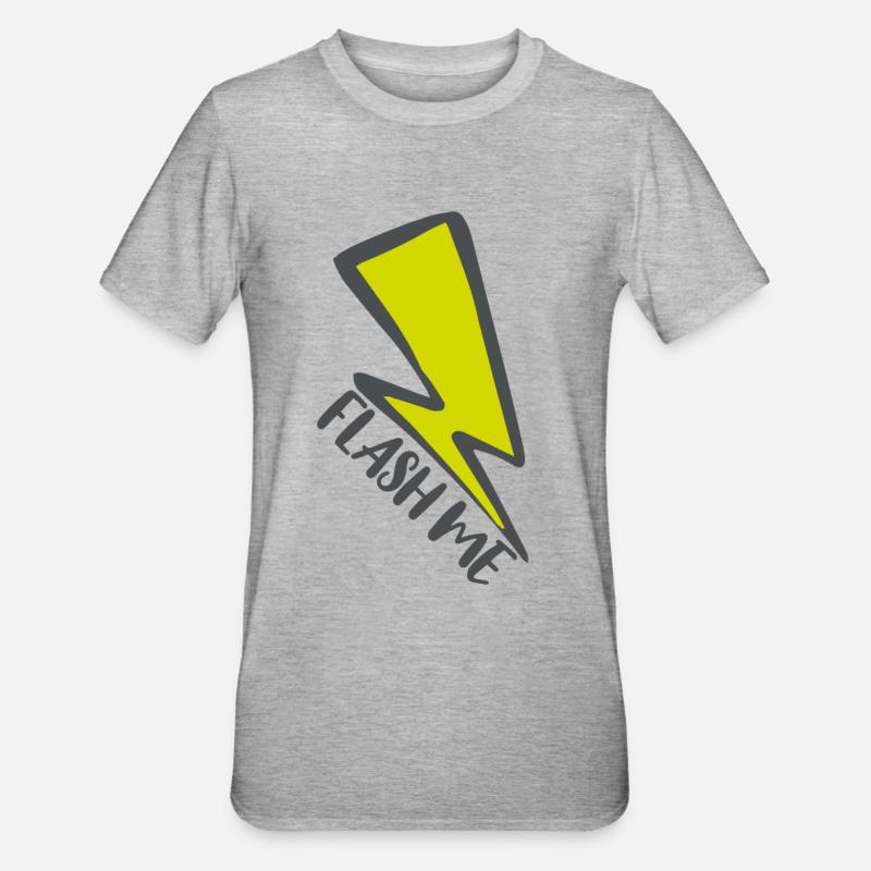 Blitz Spruch - Unisex Polycotton T-Shirt - Grau meliert