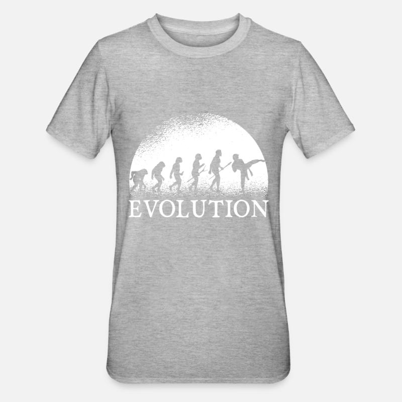 Karate evolution - Unisex Polycotton T-Shirt - heather grey