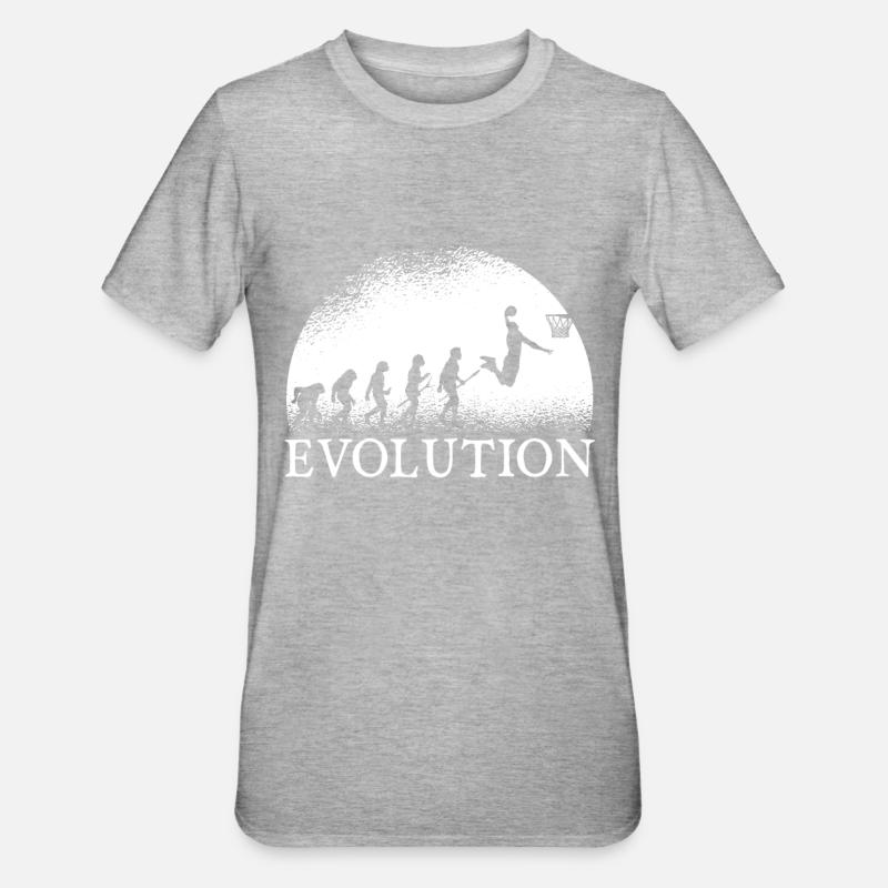 Basketball Evolution - T-shirt polycoton Unisexe - gris chiné