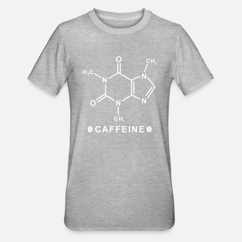 Caféine - T-shirt polycoton Unisexe - gris chiné