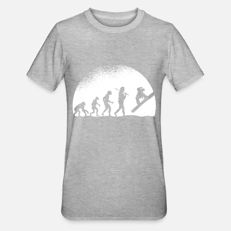 Evolution Snowboarding - Unisex Polycotton T-Shirt - Grau meliert