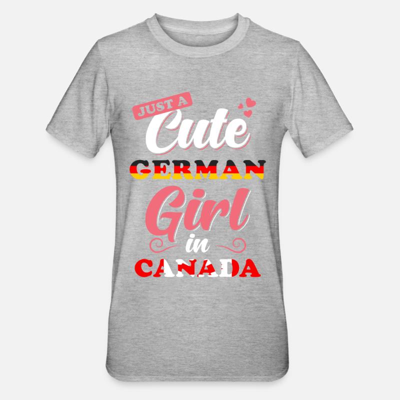 Germany Canada Saying - Unisex Polycotton T-Shirt - heather grey