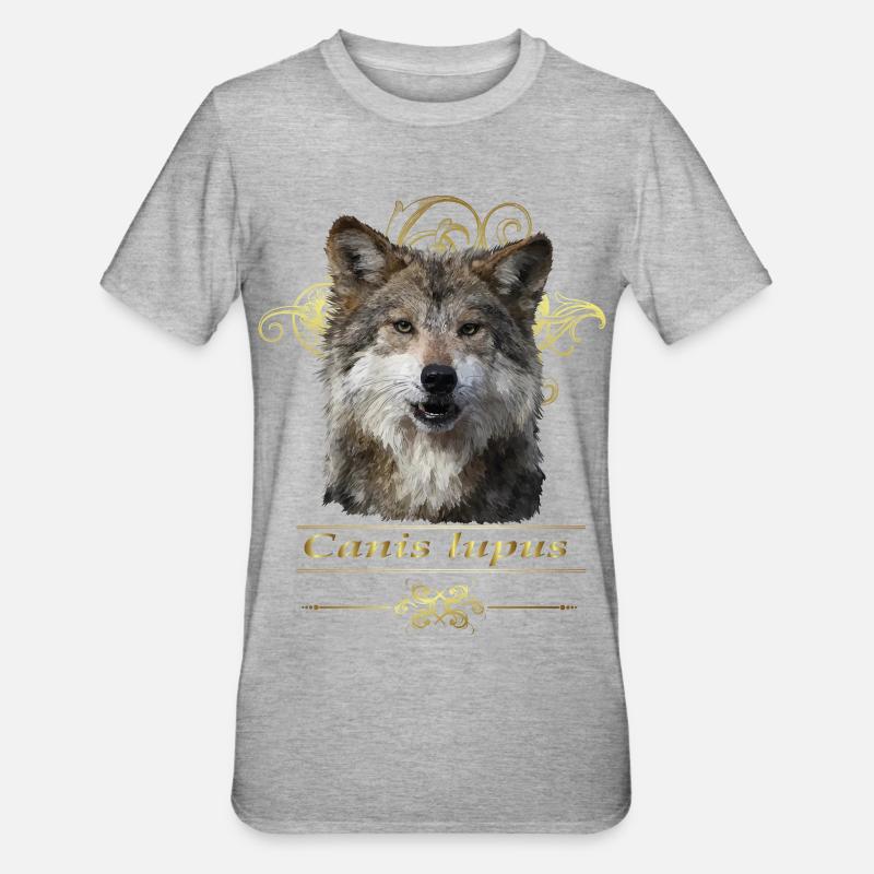 Loup - T-shirt polycoton Unisexe - gris chiné