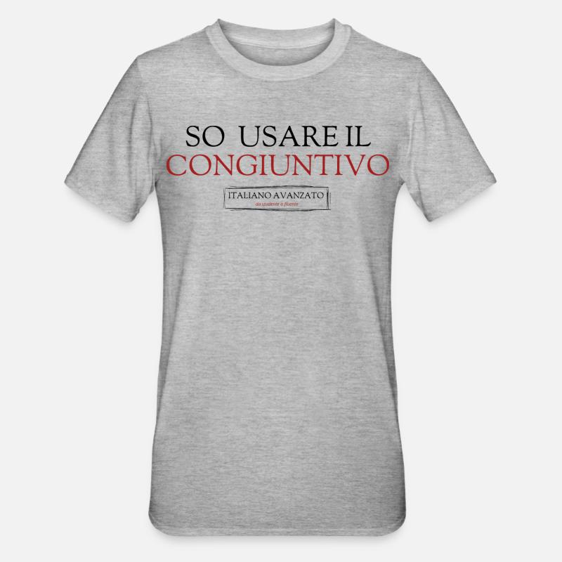 Je sais utiliser le subjonctif - T-shirt polycoton Unisexe - gris chiné