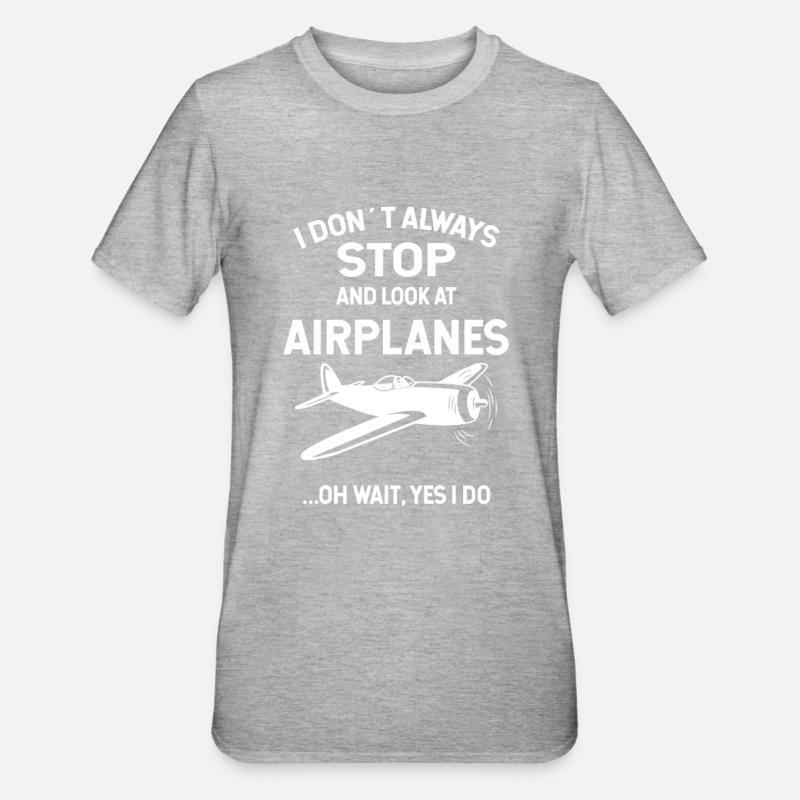 Avions - T-shirt polycoton Unisexe - gris chiné