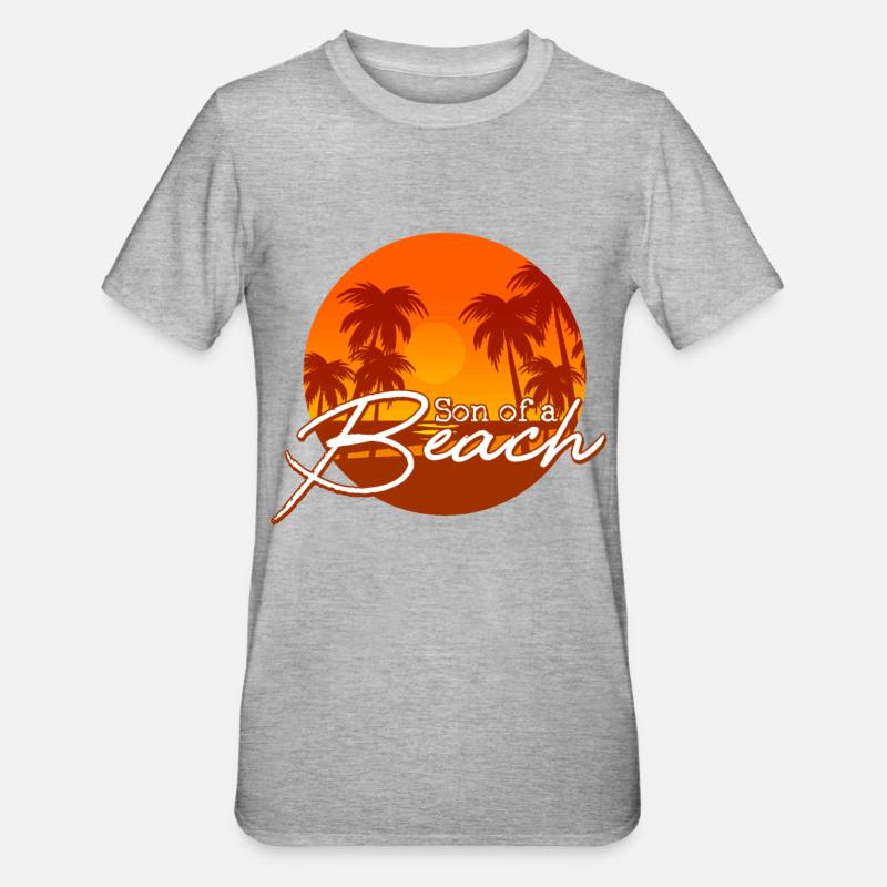 Fils d'une plage - T-shirt polycoton Unisexe - gris chiné