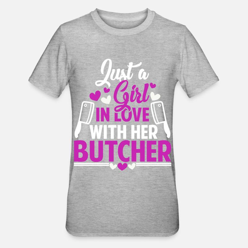 butcher - Unisex Polycotton T-Shirt - heather grey