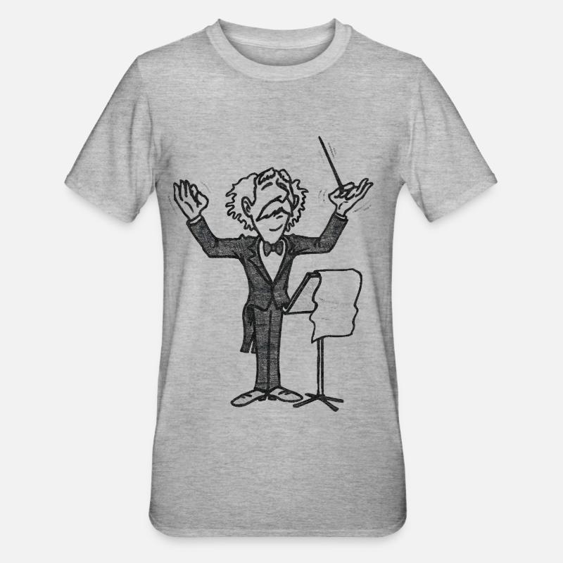 Dirigent - Unisex Polycotton T-Shirt - Grau meliert