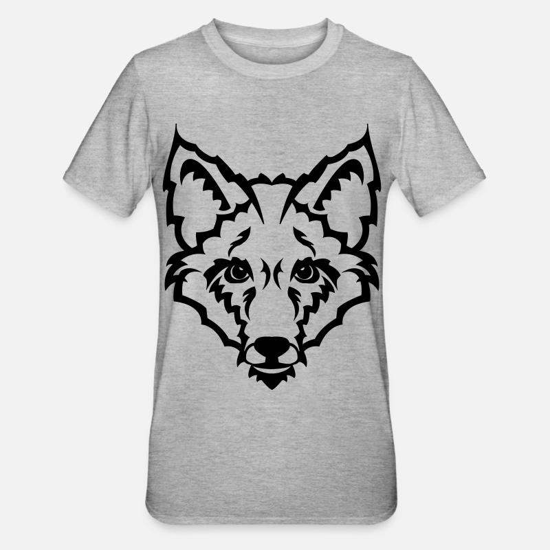 Fuchs - Unisex Polycotton T-Shirt - Grau meliert