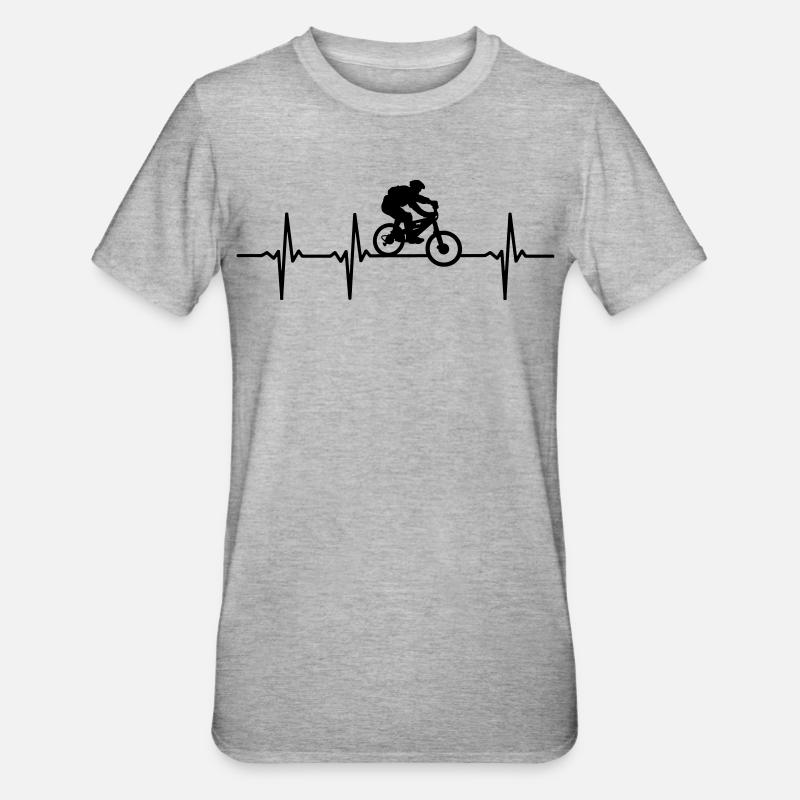 Biker pulse T-Shirts - Unisex Polycotton T-Shirt - heather grey