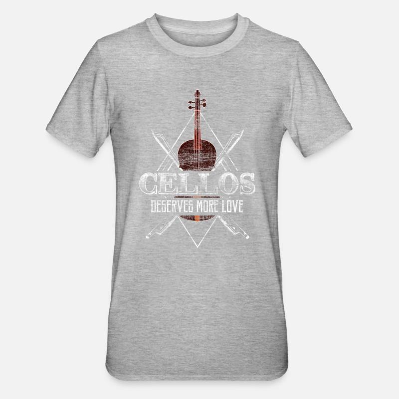 Orchestre de violoncelle - T-shirt polycoton Unisexe - gris chiné