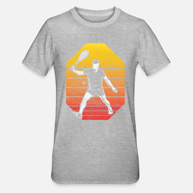 Squash Squash Player Game - Unisex Polycotton T-Shirt - heather grey
