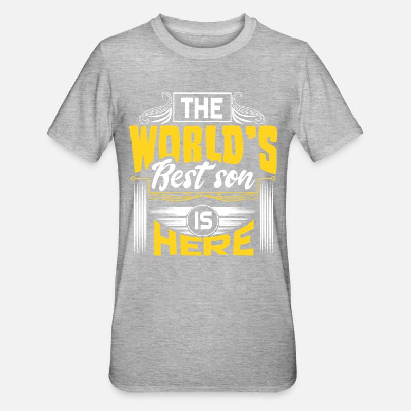 Sohn Mutter - Unisex Polycotton T-Shirt - Grau meliert