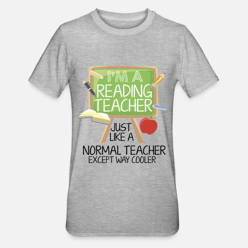 Professeur de lecture - T-shirt polycoton Unisexe - gris chiné