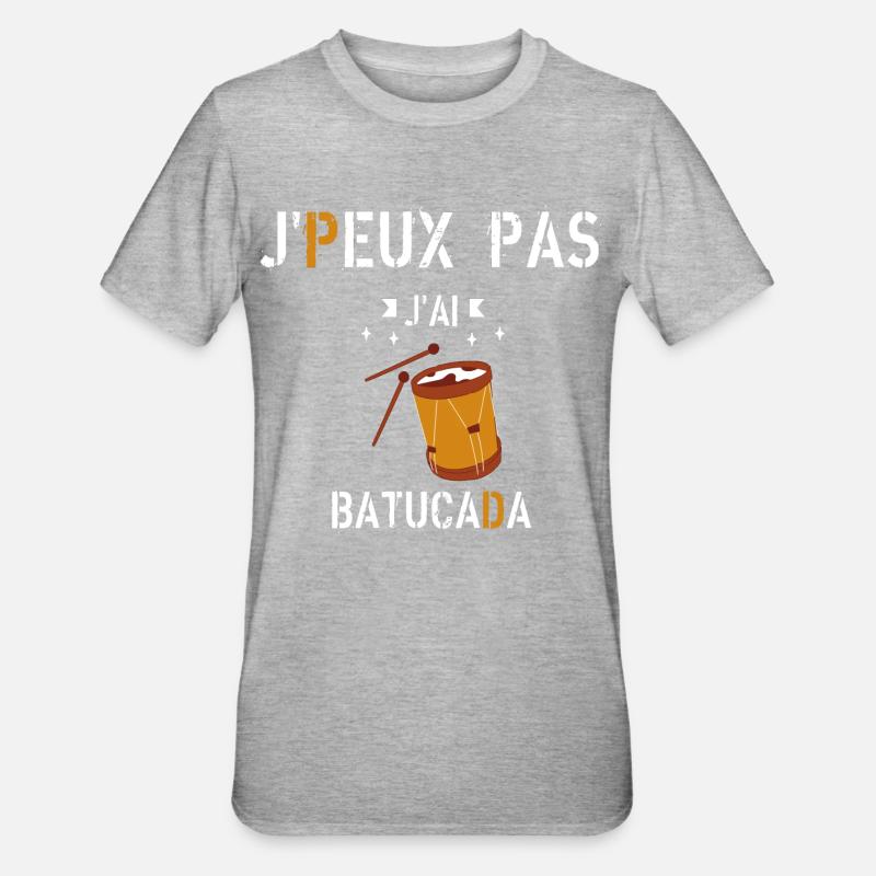 J Peux Pas J Ai Batucada - T-shirt polycoton Unisexe - gris chiné