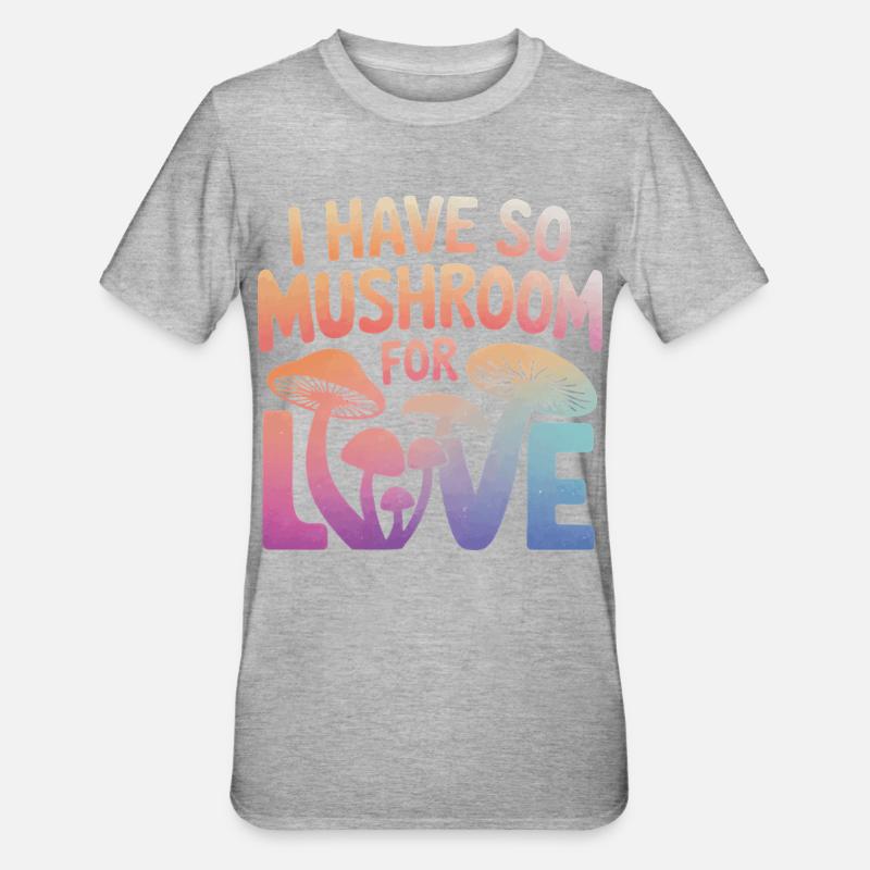 Champignons Champignons Champignon Champignon - T-shirt polycoton Unisexe - gris chiné