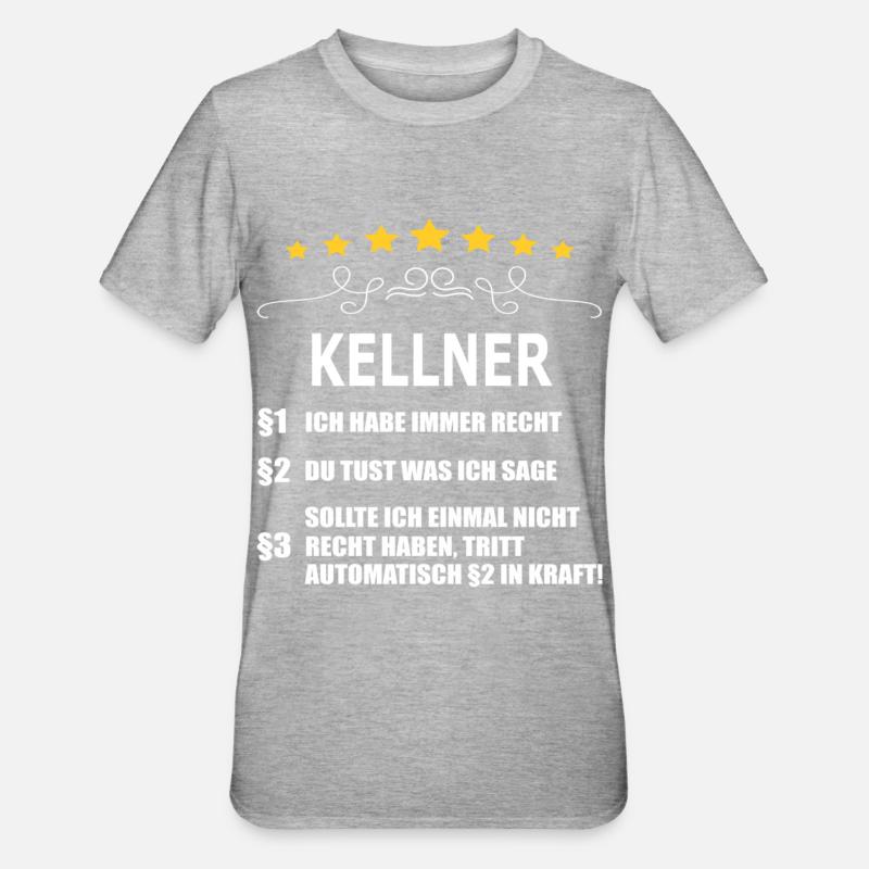 KELLNER - Unisex Polycotton T-Shirt - Grau meliert