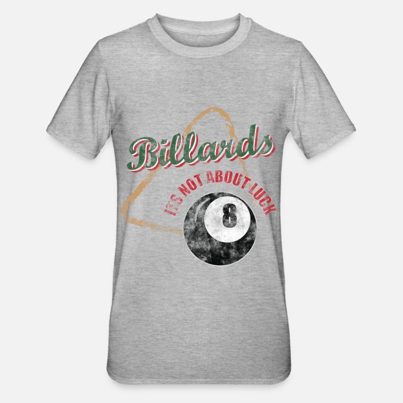 Billard - Unisex Polycotton T-Shirt - Grau meliert