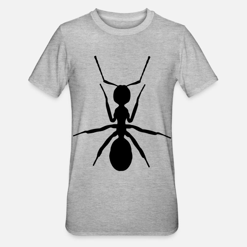fourmi - T-shirt polycoton Unisexe - gris chiné