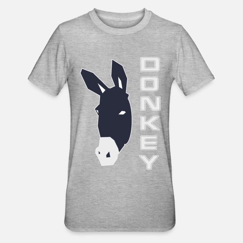 Âne mulet Muli - T-shirt polycoton Unisexe - gris chiné
