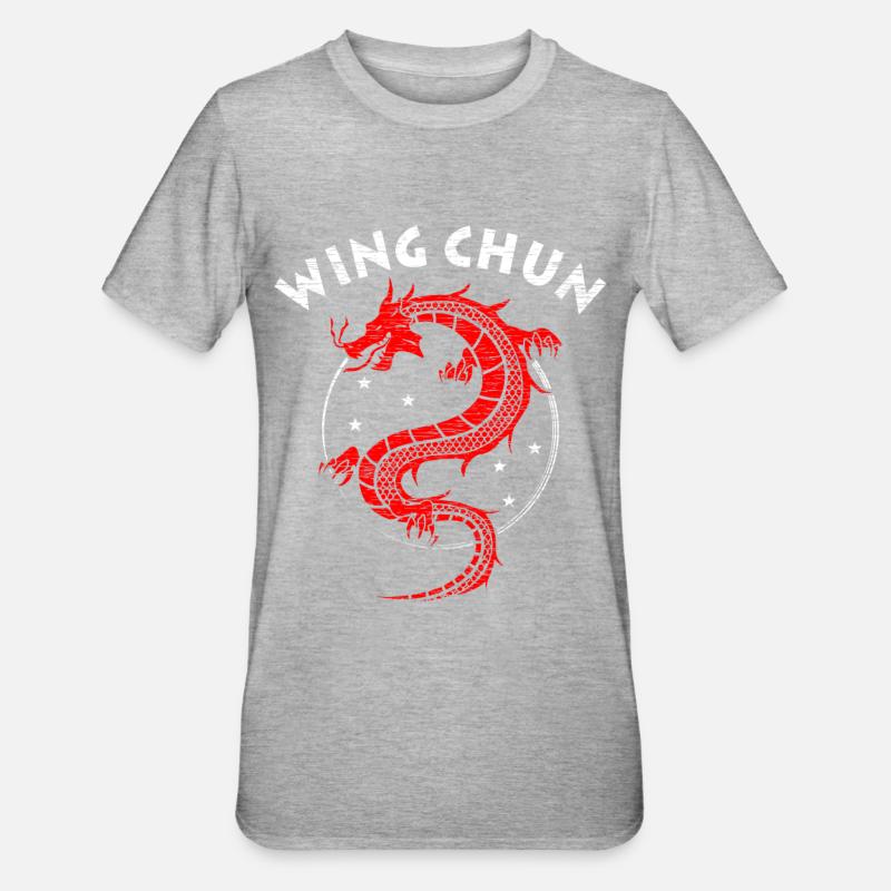 Wing Chun Geschenk - Unisex Polycotton T-Shirt - Grau meliert