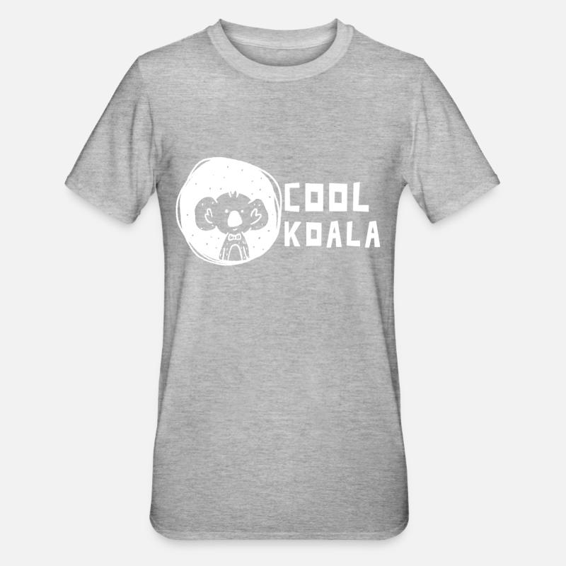 Koala Cool Koala Geschenk - Unisex Polycotton T-Shirt - Grau meliert