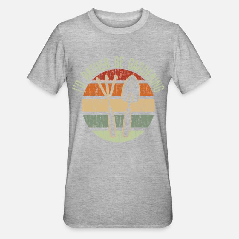 Je suis dans le jardin - T-shirt polycoton Unisexe - gris chiné