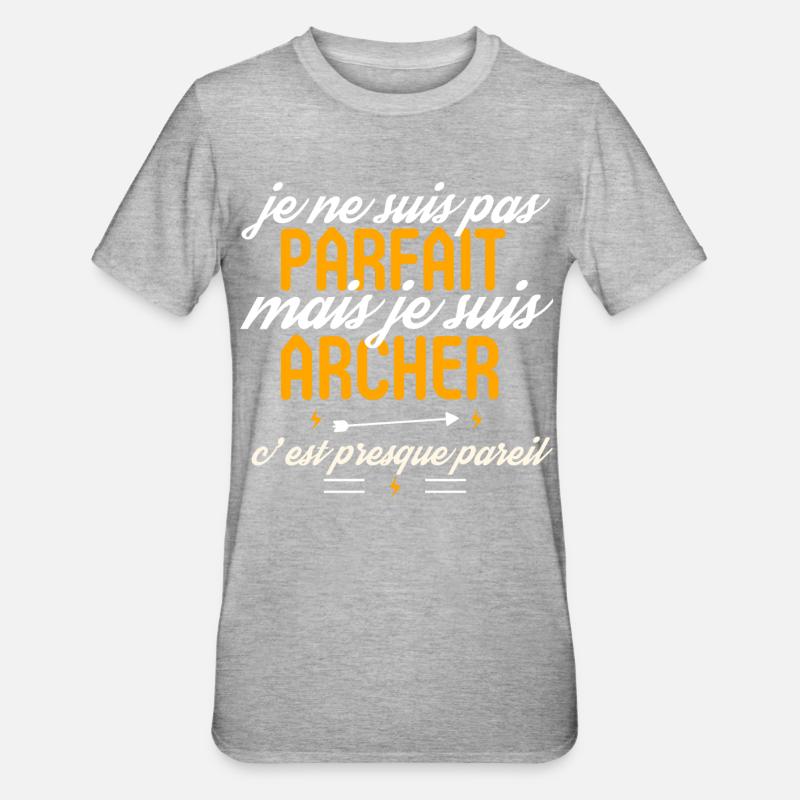 Pas parfait mais Archer - T-shirt polycoton Unisexe - gris chiné