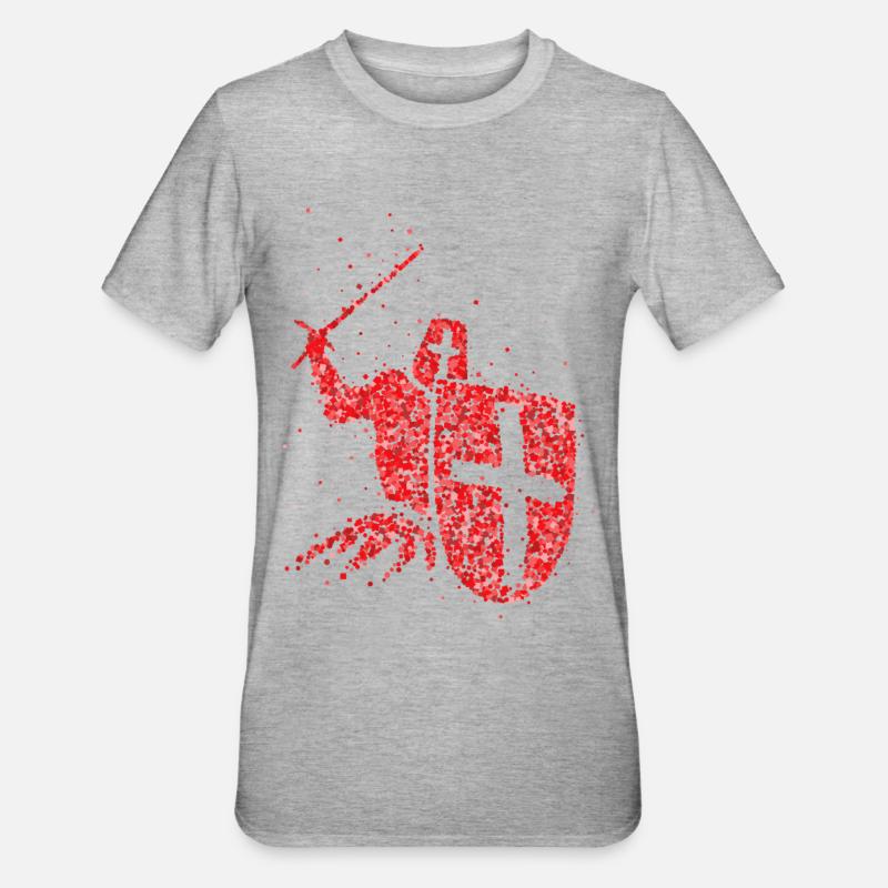 Crusader Knights Templar Crusader Order - Unisex Polycotton T-Shirt - heather grey