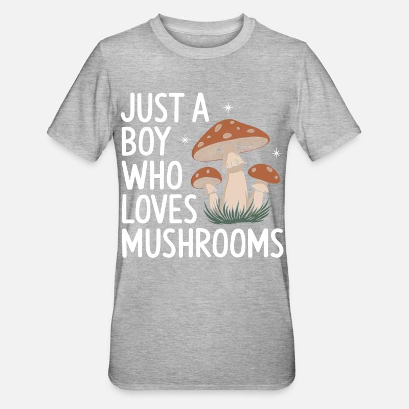 Champignons Champignons Champignon Champignon - T-shirt polycoton Unisexe - gris chiné