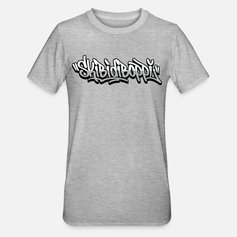 Scripts de graffiti Skibidiboppi - T-shirt polycoton Unisexe - gris chiné