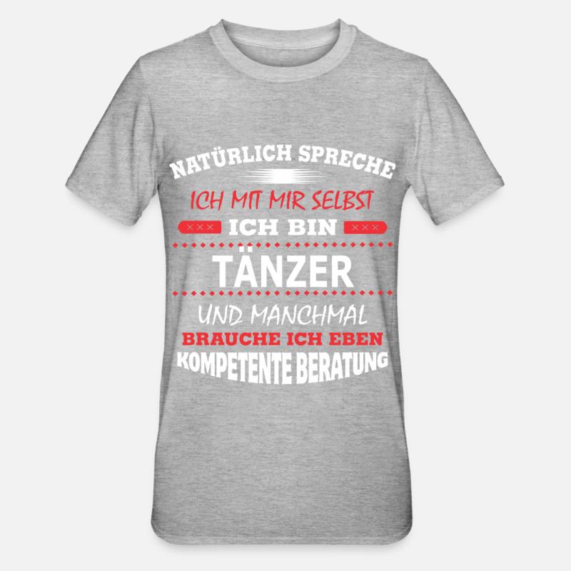 TÄNZER - Unisex Polycotton T-Shirt - Grau meliert