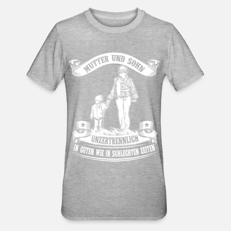 Mère et fils - inséparables - T-shirt polycoton Unisexe - gris chiné