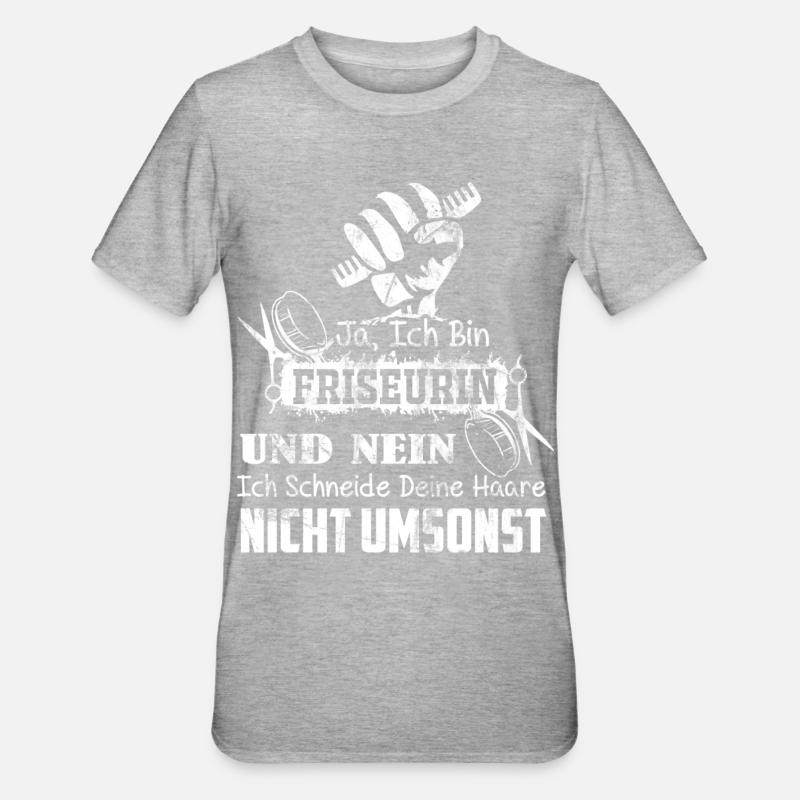 Ich bin eine Friseurin - Unisex Polycotton T-Shirt - Grau meliert