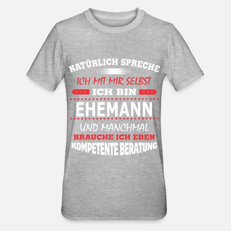 EHEMANN - Unisex Polycotton T-Shirt - Grau meliert