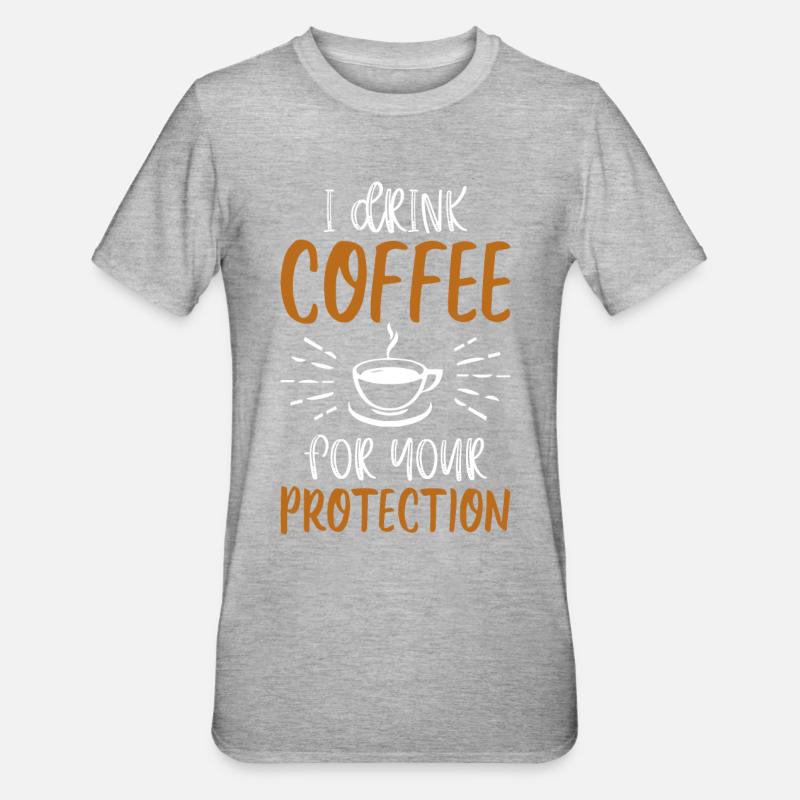 i drink coffee - Kaffee Geschenkidee - Unisex Polycotton T-Shirt - undefined