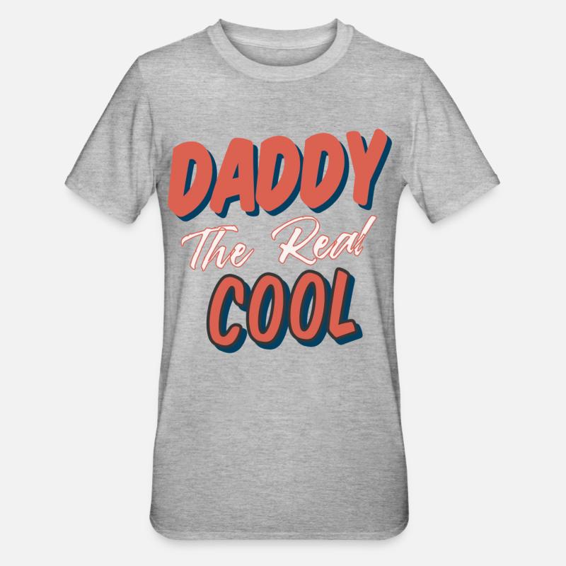 Daddy Cool Bester Vater Geburt - Unisex Polycotton T-Shirt - Grau meliert