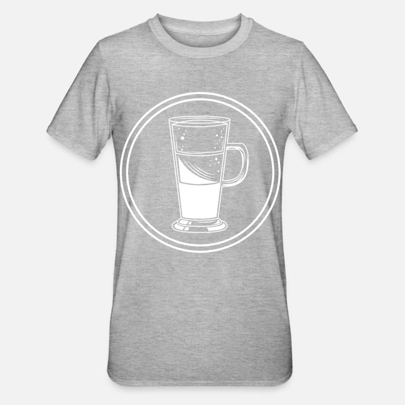 Icône du café - T-shirt polycoton Unisexe - gris chiné