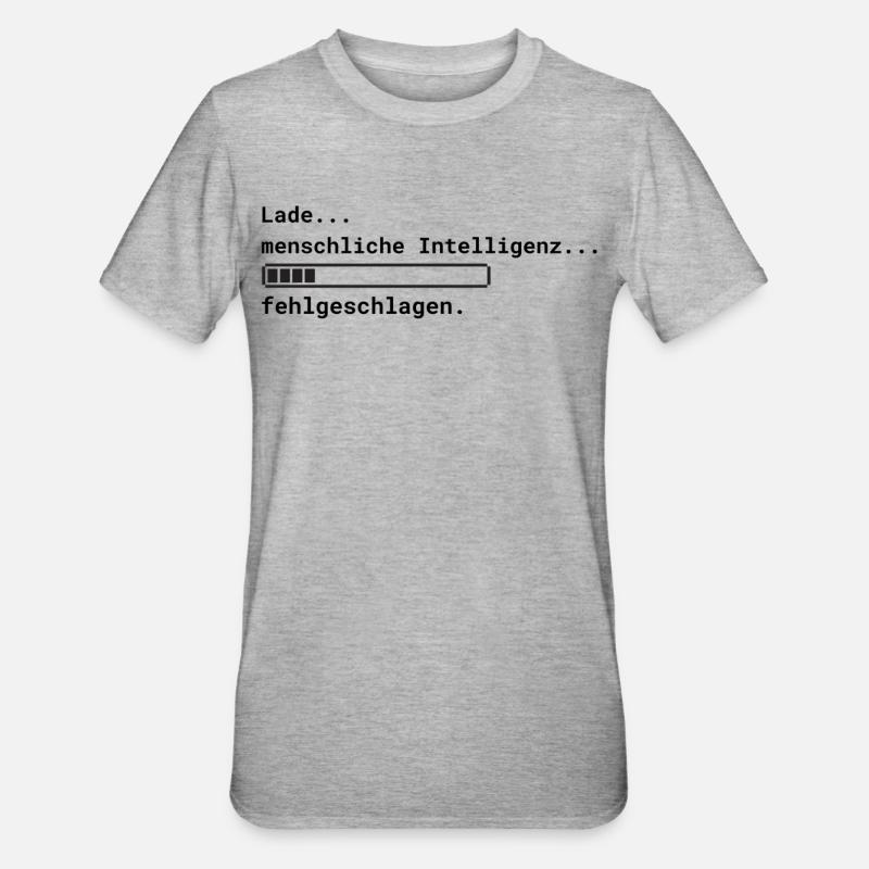 Lade Intelligenz - Unisex Polycotton T-Shirt - Grau meliert