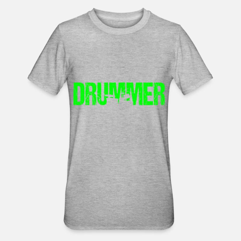 Drummer drummer drummer drummer - Unisex Polycotton T-Shirt - heather grey