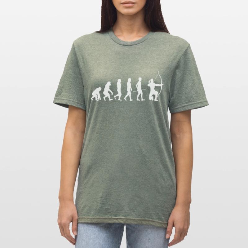 Evolution Vom Bogenschießen - Archery Evolution Unisex Polycotton T-Shirt
