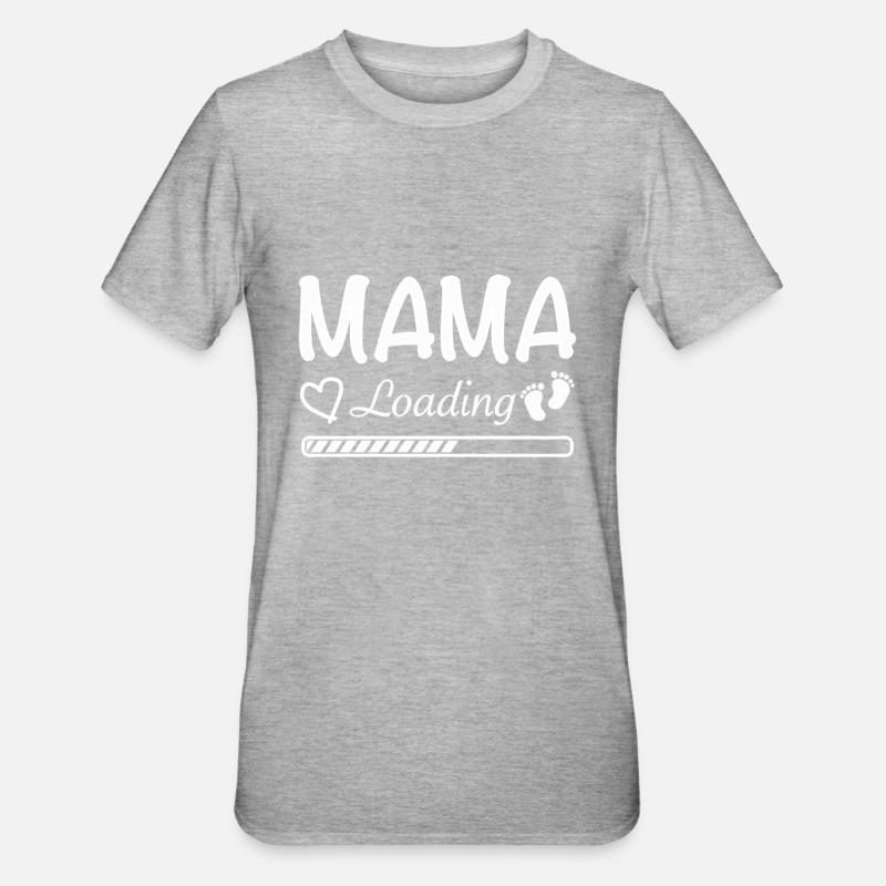 Mom loading pregnancy gift idea - Unisex Polycotton T-Shirt - heather grey