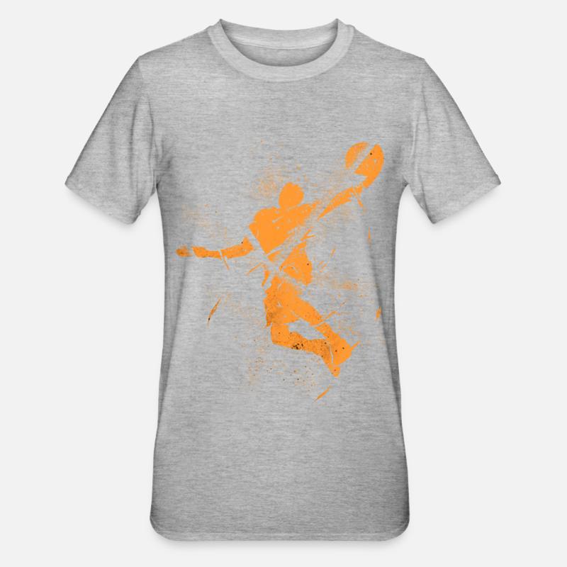 Basketteur Basketteur Dunking Grunge Splash - T-shirt polycoton Unisexe - gris chiné