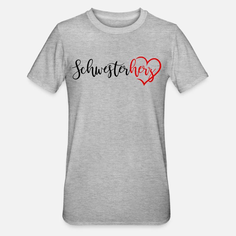 sœurette - T-shirt polycoton Unisexe - gris chiné