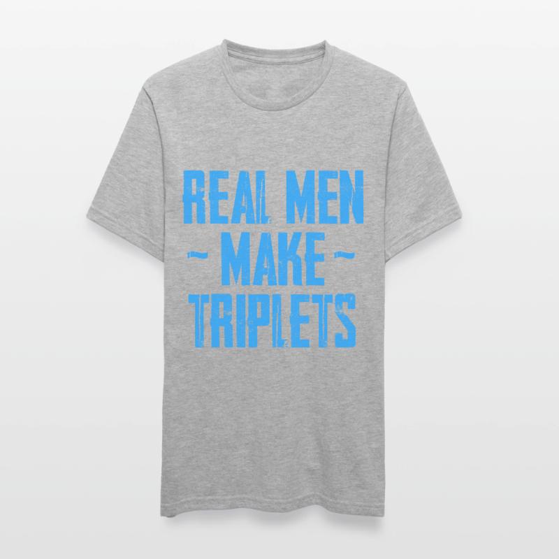 real men make triplets - Drillinge Loading Unisex Polycotton T-Shirt