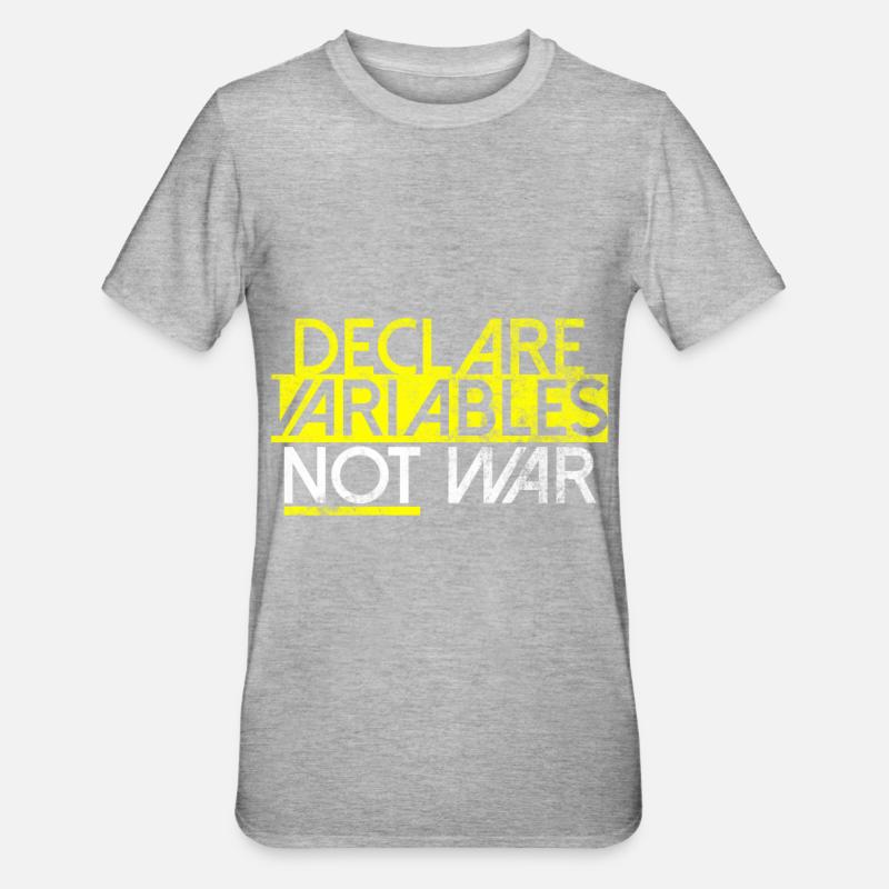 Declare Variables Développeur Software Nerd - T-shirt polycoton Unisexe - gris chiné