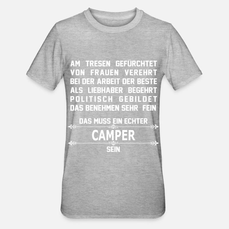 camper - Unisex Polycotton T-Shirt - Grau meliert