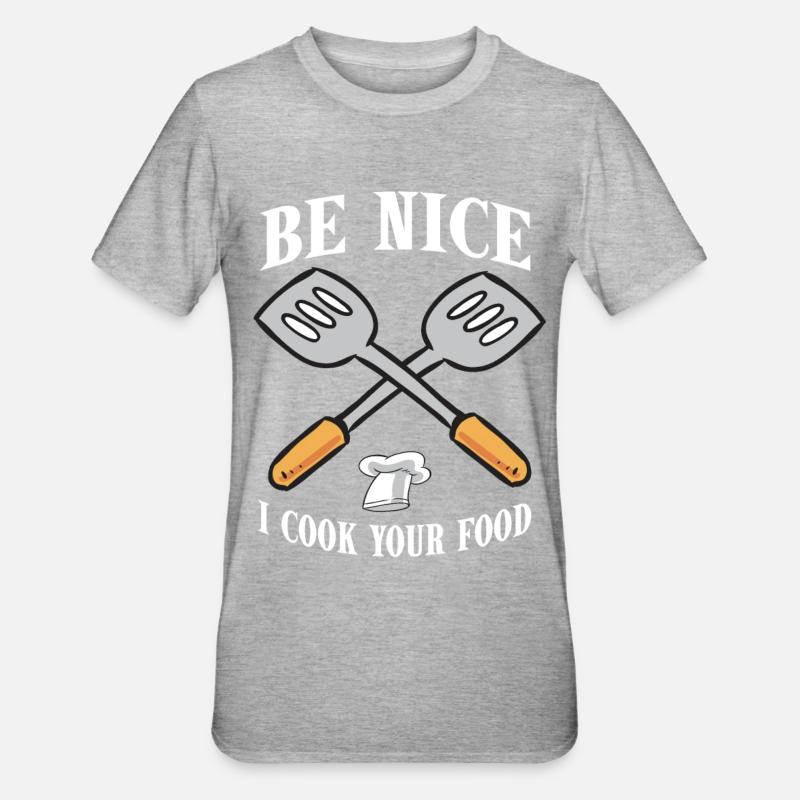 Chef Chef Gourmet Chef Hat Gift Cuisine - T-shirt polycoton Unisexe - gris chiné