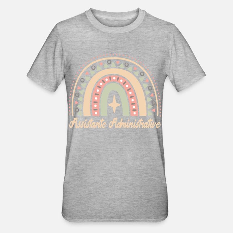 Cadeau Assistante administratif. assistante. - T-shirt polycoton Unisexe - gris chiné