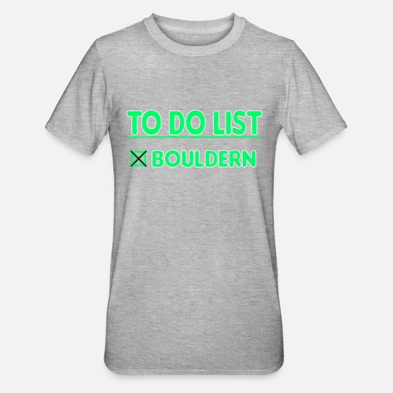 Bouldering Bouldering Climbing Boulderer Bouldering - Unisex Polycotton T-Shirt - heather grey
